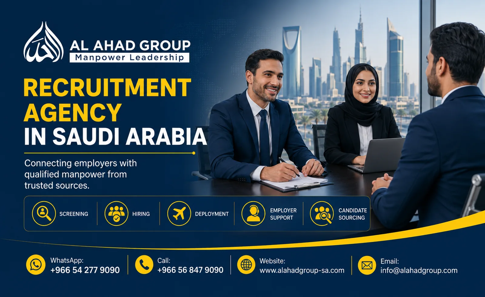 AL AHAD GROUP Saudi recruitment support team supporting employers in Makkah, Saudi Arabia