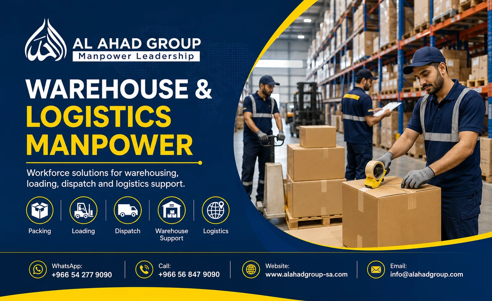 AL AHAD GROUP operations and logistics manpower team supporting employers in Makkah, Saudi Arabia